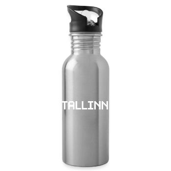 TALLINN Estonia - Water bottle with straw - silver - Right