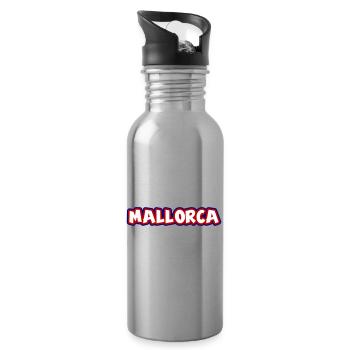 Mallorca - Trinkflasche mit integriertem Trinkhalm - Lightsilver - Rechts