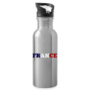 France - Water bottle with straw - silver - Right