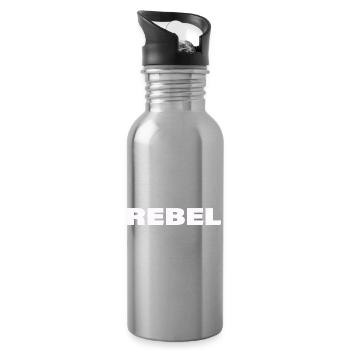 Rebel - Water bottle with straw - silver - Right