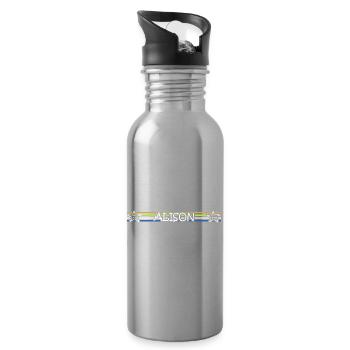 Naissance d’Alison - Gourde avec paille intégrée - argent clair - Droite