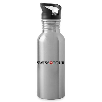 Tour Suisse - Gourde avec paille intégrée - argent clair - Droite