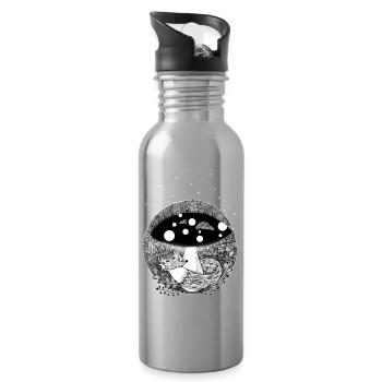 Niedlicher Kleiner Fuchs - Trinkflasche mit integriertem Trinkhalm - Lightsilver - Rechts