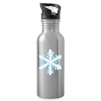 Schneestern - Trinkflasche mit integriertem Trinkhalm - Lightsilver - Rechts