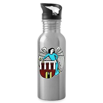 Toruń - Poland - Water bottle with straw - silver - Right