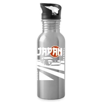 Japan Legend – JDM Auto Power - Trinkflasche mit integriertem Trinkhalm - Lightsilver - Rechts