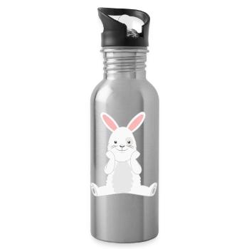 Rabbit Rabbit - Water bottle with straw - silver - Right