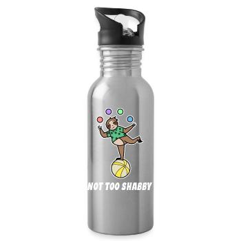 Sloth Jungle Animal Statement Zoo Mammal - Water bottle with straw - silver - Right