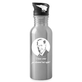 I know what you dreamed last night - Water bottle with straw - silver - Right