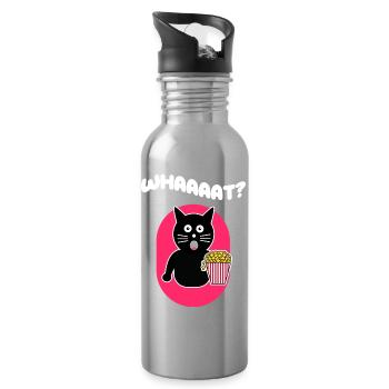 Popcorn Cat Movies Streaming Movie Watch Series - Gourde avec paille intégrée - argent clair - Droite