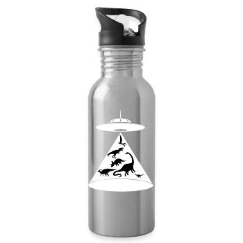 Saving the dinosaurs - Water bottle with straw - silver - Right