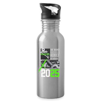 Hobby Bauleiter 2025 – Ich bau das jetzt irgendwie - Trinkflasche mit integriertem Trinkhalm - Lightsilver - Rechts