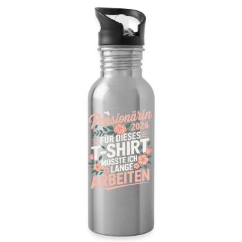 Pensioner 2026 - Water bottle with straw - silver - Right