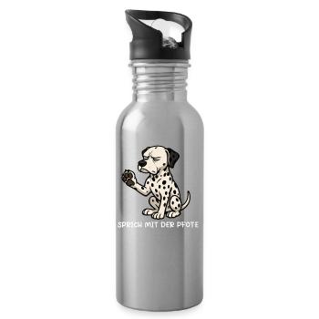 Talk to the paw Dalmatian Dalmatian Keeper - Water bottle with straw - silver - Right