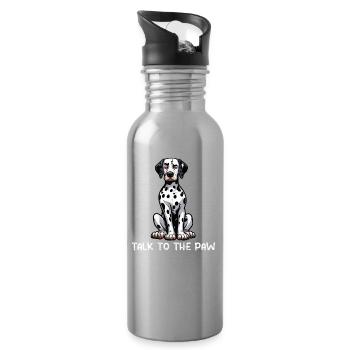 Talk to the Paw Dalmatian Dalmatian Keeper - Water bottle with straw - silver - Right