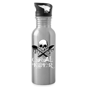 Skull Cereal Killer - Water bottle with straw - silver - Right
