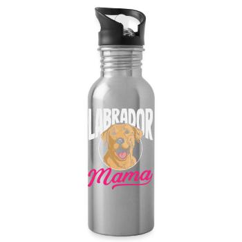 Astuces du Labrador - Gourde avec paille intégrée - argent clair - Droite
