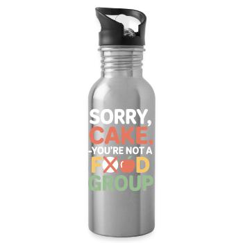 Professional Nutritionist Food Science Authority  - Water bottle with straw - silver - Right