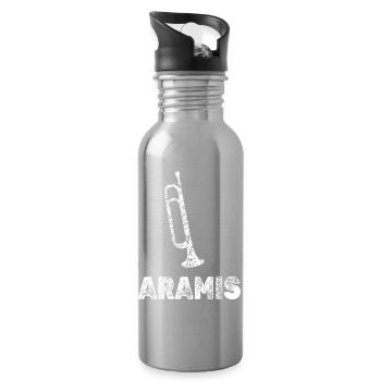 Aramis als Blasmusik - Trinkflasche mit integriertem Trinkhalm - Lightsilver - Rechts