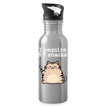 6-7 Mème Internet 6 7 Snack Cat - Gourde avec paille intégrée - argent clair - Droite