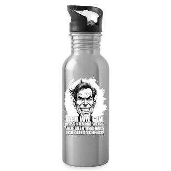 Oh how good that no one knows what I'm looking for... - Water bottle with straw - silver - Right