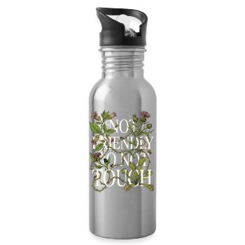 Fleur Pas amicale Drôle Sarcastique - Gourde avec paille intégrée - argent clair - Droite