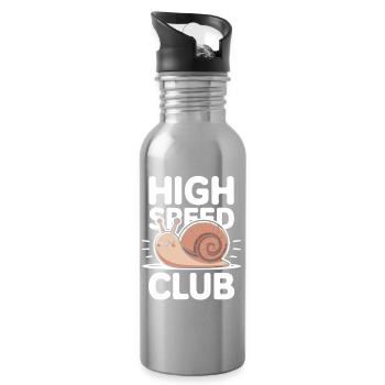 High Speed Club Snail - Water bottle with straw - silver - Right