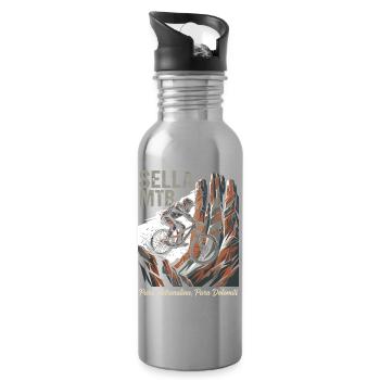 Sella MTB Towers Downhill Pura Adrenalina Art - Water bottle with straw - silver - Right