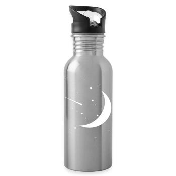  Night Sky - Water bottle with straw - silver - Right