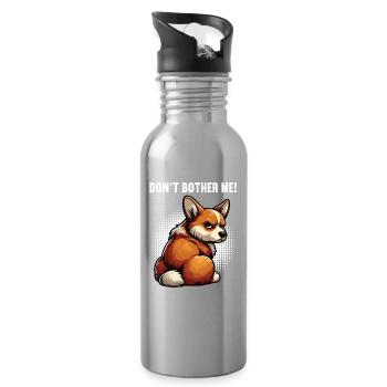 Don't Bother Me Corgi Corgi Welsh Corgi Corgi Dog - Water bottle with straw - silver - Right
