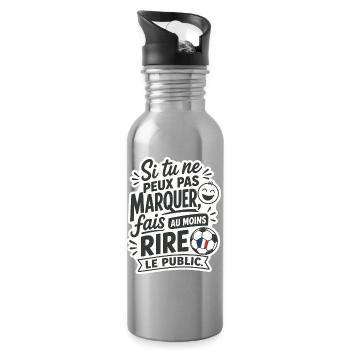 Humour du Foot - Trinkflasche mit integriertem Trinkhalm - Lightsilver - Rechts