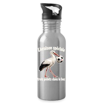 Colmar Cigogne Foot - Trinkflasche mit integriertem Trinkhalm - Lightsilver - Rechts
