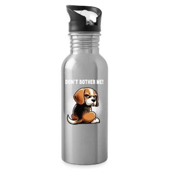 Don't Bother Me Beagle Beagle Owner Beagle Holder - Water bottle with straw - silver - Right