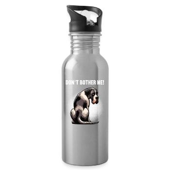 Don't Bother Me Great Dane Great Dane - Water bottle with straw - silver - Right