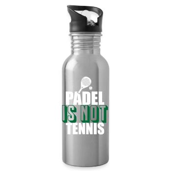 Padel_Is_Not_Tennis - Trinkflasche mit integriertem Trinkhalm - Lightsilver - Rechts