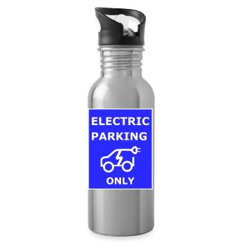 Panneau de stationnement électrique - Gourde avec paille intégrée - argent clair - Droite