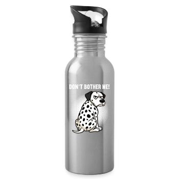 Ne me dérangez pas Dalmatiens Propriétaires dalmatiens - Gourde avec paille intégrée - argent clair - Droite