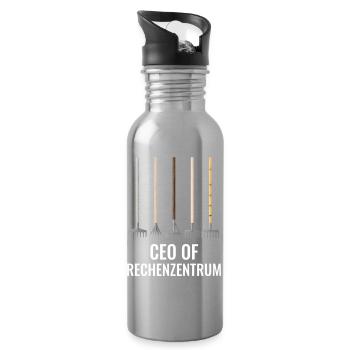 Rechenzentrum Gartenarbeit Landschftsgärtner - Trinkflasche mit integriertem Trinkhalm - Lightsilver - Rechts