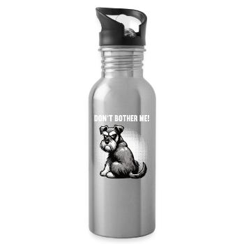 Don't Bother Me Schnauzer Riesenschnauzer - Water bottle with straw - silver - Right