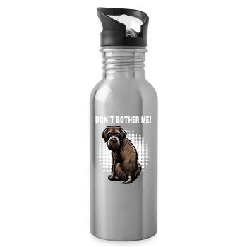 Don't Bother Me Deutsch Drahthaar drahthaar hund - Trinkflasche mit integriertem Trinkhalm - Lightsilver - Rechts
