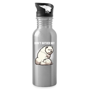 Don't Bother Me Samoyed Samoyed Owner - Water bottle with straw - silver - Right