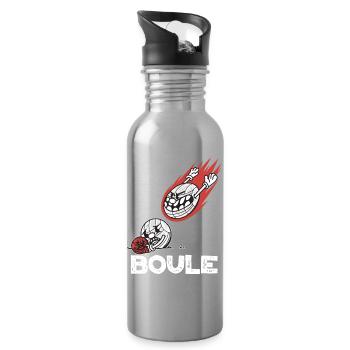 Boules volantes pour les joueurs de boules Bouler - Gourde avec paille intégrée - argent clair - Droite