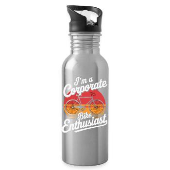 Enthusiast für Firmenfahrräder - Trinkflasche mit integriertem Trinkhalm - Lightsilver - Rechts