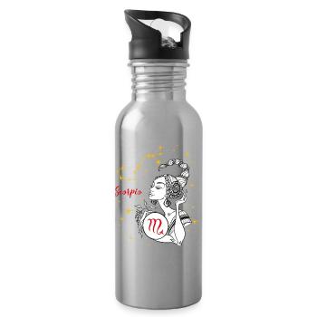 Scorpio - Trinkflasche mit integriertem Trinkhalm - Lightsilver - Rechts