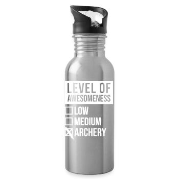 Archery - Water bottle with straw - silver - Right