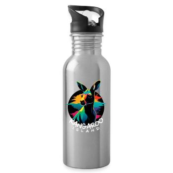 Kangaroo Island - Water bottle with straw - silver - Right