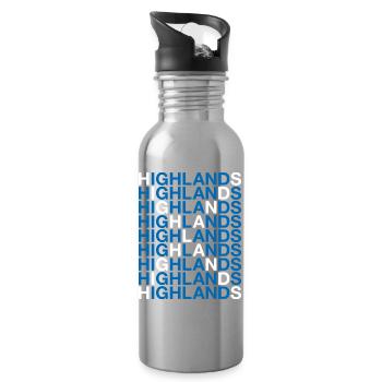HIGHLANDS Scotland Flag - Trinkflasche mit integriertem Trinkhalm - Lightsilver - Rechts