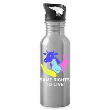 same rights to live - Trinkflasche mit integriertem Trinkhalm - Lightsilver - Rechts