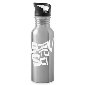 Ski Motiv - Modern - Trinkflasche mit integriertem Trinkhalm - Lightsilver - Rechts