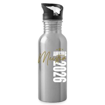 Meister 2026 - Trinkflasche mit integriertem Trinkhalm - Lightsilver - Rechts